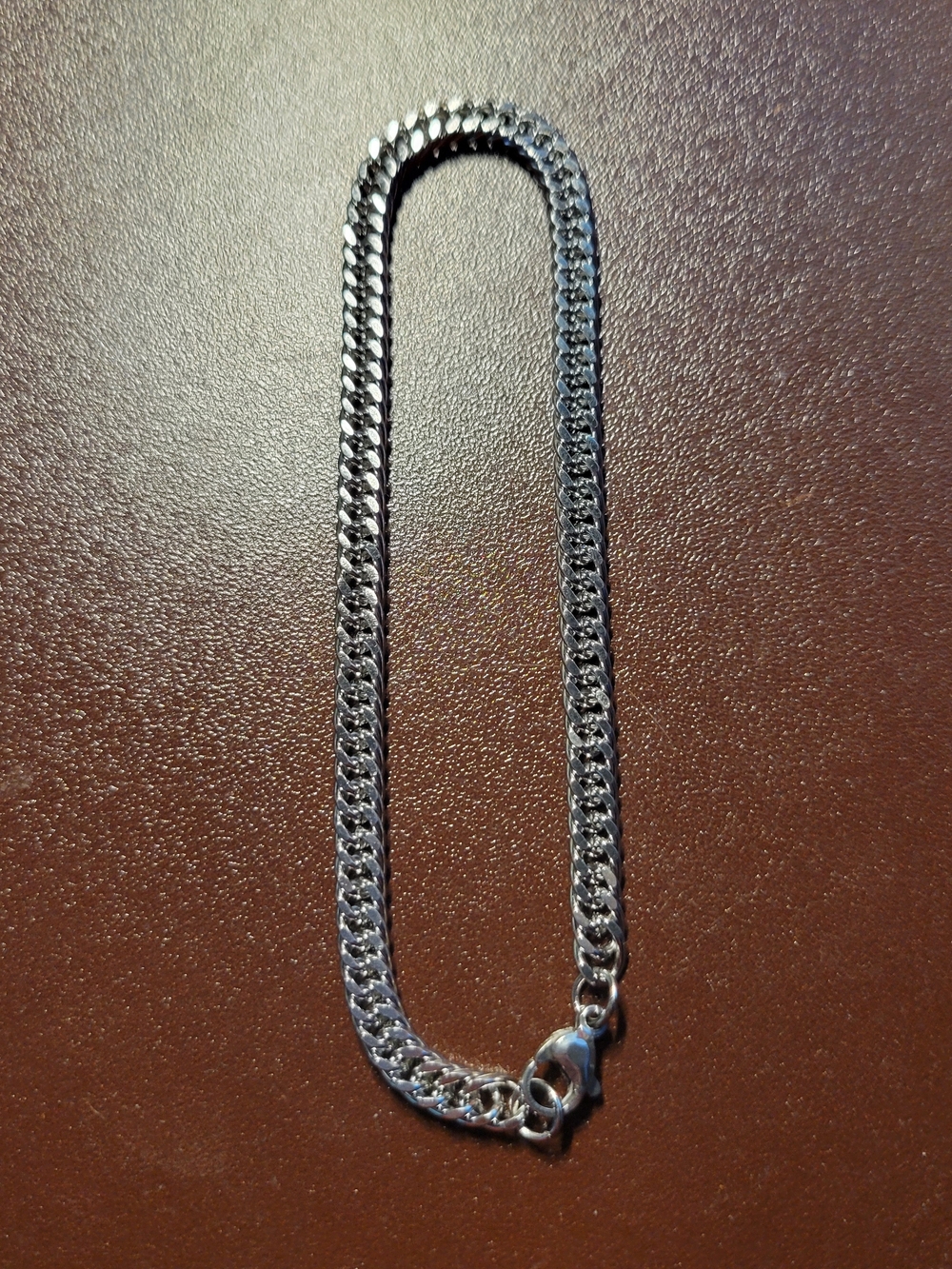 Men's Silver Bracelet Classic Cuban Link - Picture 3 of 3